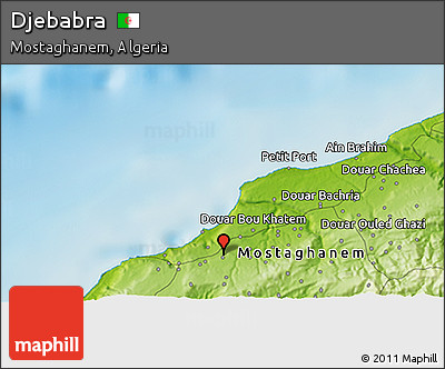 Physical 3D Map of Djebabra