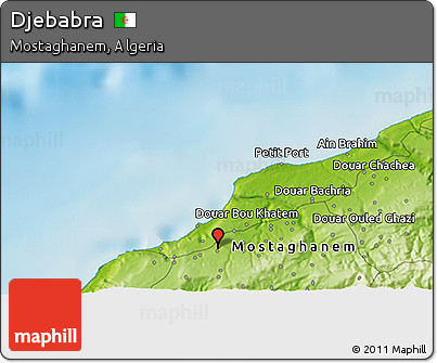 Physical 3D Map of Djebabra
