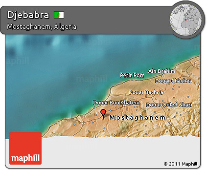 Satellite 3D Map of Djebabra