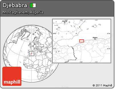 Blank Location Map of Djebabra