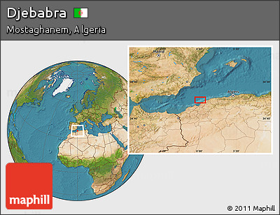 Satellite Location Map of Djebabra