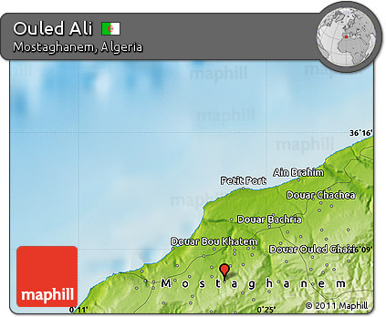 Physical Map of Ouled Ali