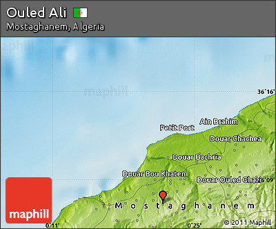 Physical Map of Ouled Ali