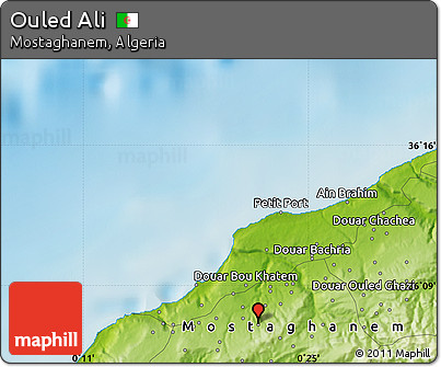 Physical Map of Ouled Ali