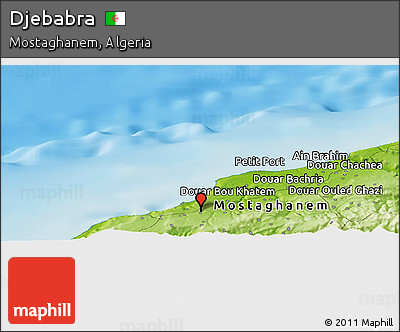 Physical Panoramic Map of Djebabra