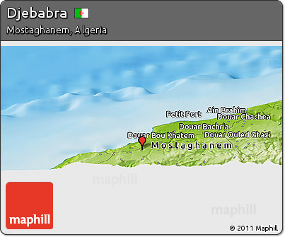 Physical Panoramic Map of Djebabra