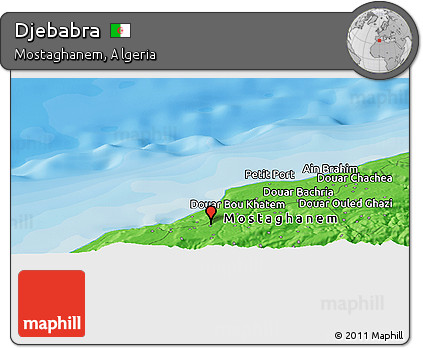 Political Panoramic Map of Djebabra