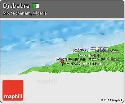 Political Panoramic Map of Djebabra