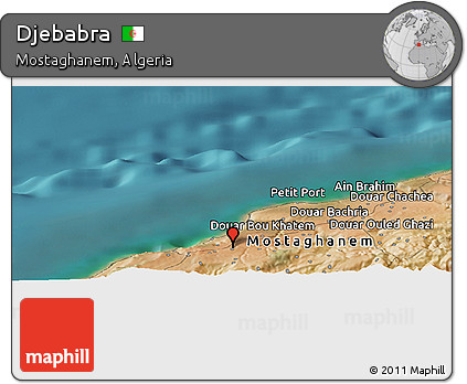 Satellite Panoramic Map of Djebabra
