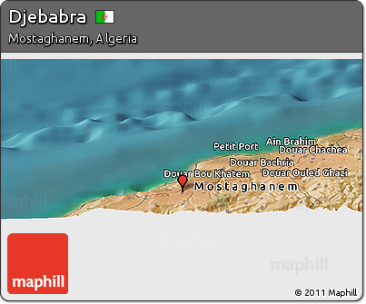 Satellite Panoramic Map of Djebabra