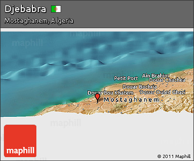 Satellite Panoramic Map of Djebabra