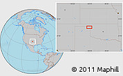 Gray Location Map of the area around 36° 19' 55" N, 100° 13' 29" W