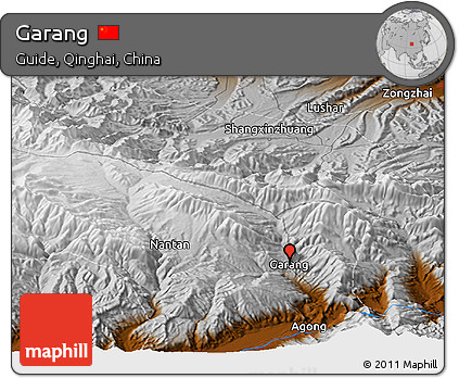 Physical Panoramic Map of Garang