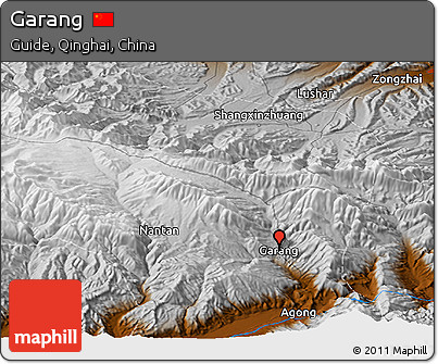 Physical Panoramic Map of Garang