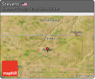 Satellite 3D Map of Stevens