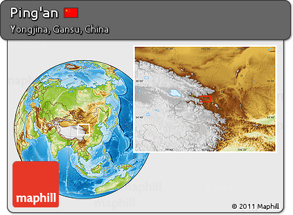 Physical Location Map of Ping'an