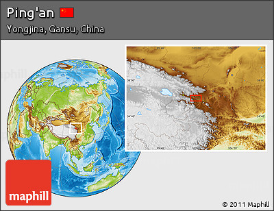 Physical Location Map of Ping'an