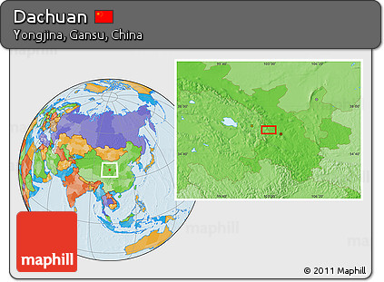 Political Location Map of Dachuan