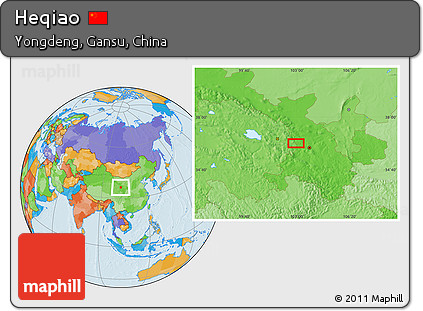 Political Location Map of Heqiao