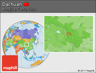 Political Location Map of Dachuan