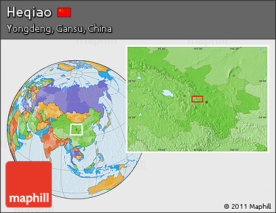 Political Location Map of Heqiao