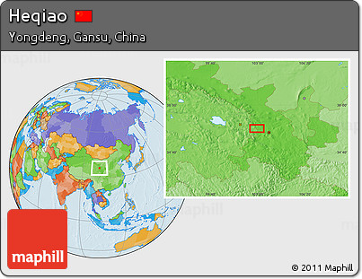 Political Location Map of Heqiao