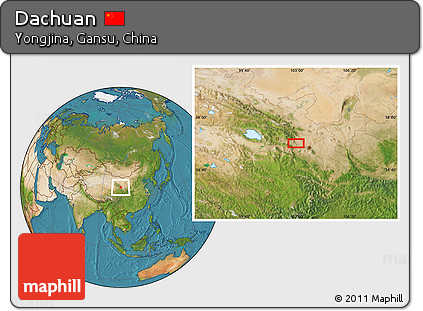 Satellite Location Map of Dachuan