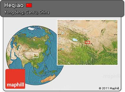 Satellite Location Map of Heqiao