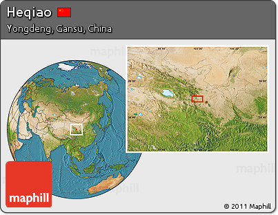 Satellite Location Map of Heqiao