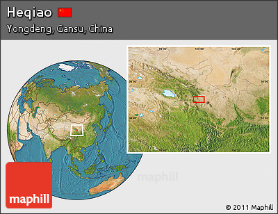 Satellite Location Map of Heqiao