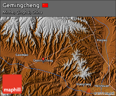 Physical Map of Gemingcheng