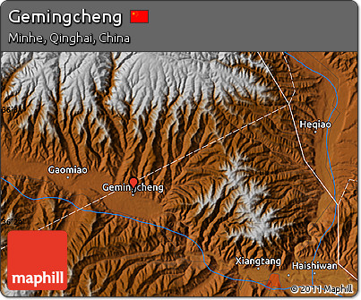 Physical Map of Gemingcheng