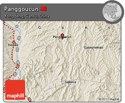 Shaded Relief Map of Panggoucun