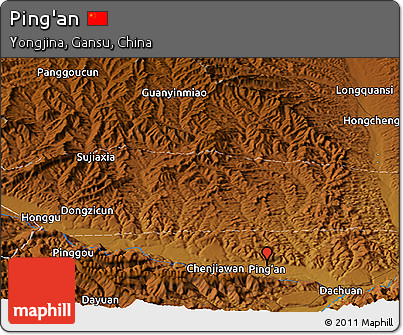 Physical Panoramic Map of Ping'an