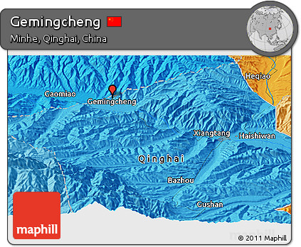 Political Panoramic Map of Gemingcheng