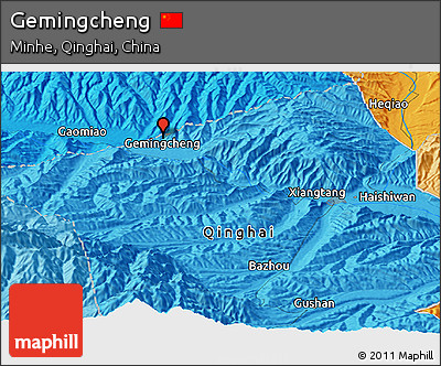 Political Panoramic Map of Gemingcheng