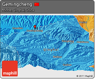 Political Panoramic Map of Gemingcheng