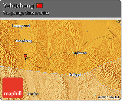 Political 3D Map of Yehucheng