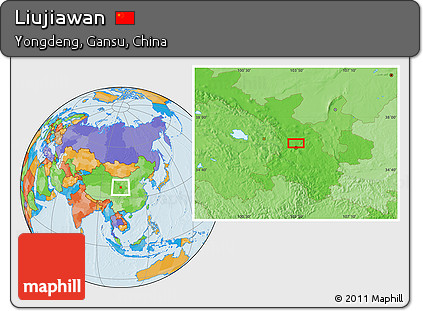Political Location Map of Liujiawan