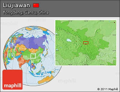 Political Location Map of Liujiawan