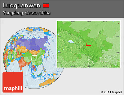 Political Location Map of Luoquanwan