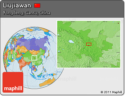 Political Location Map of Liujiawan