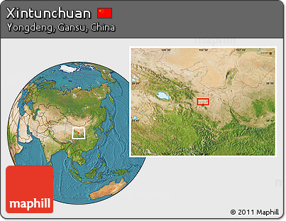 Satellite Location Map of Xintunchuan