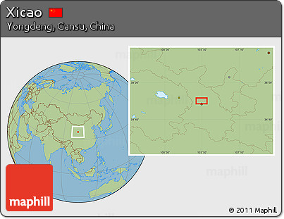 Savanna Style Location Map of Xicao