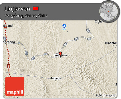 Shaded Relief Map of Liujiawan