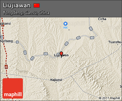 Shaded Relief Map of Liujiawan