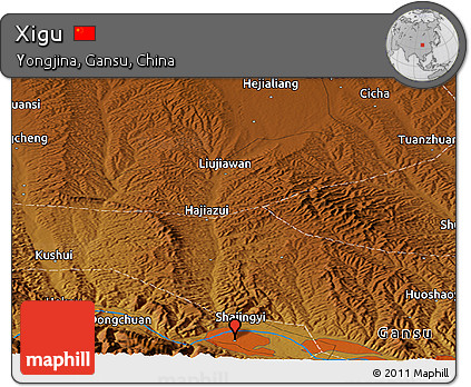 Physical Panoramic Map of Xigu