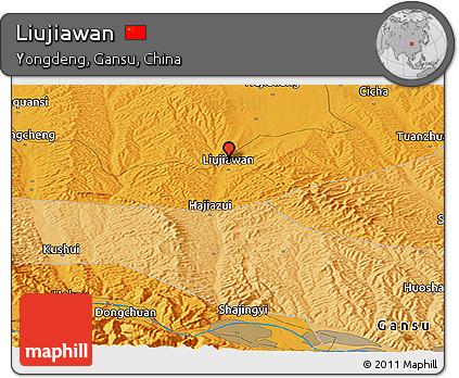 Political Panoramic Map of Liujiawan