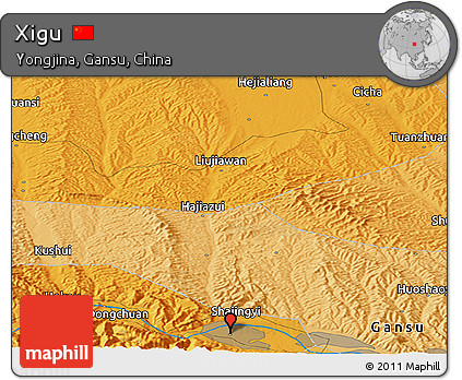 Political Panoramic Map of Xigu