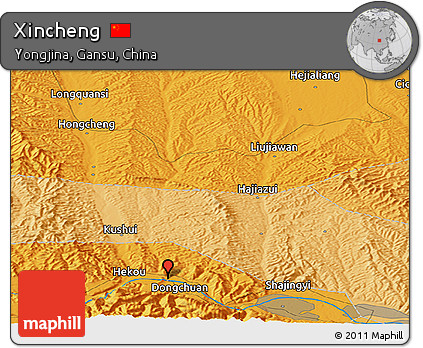 Political Panoramic Map of Xincheng